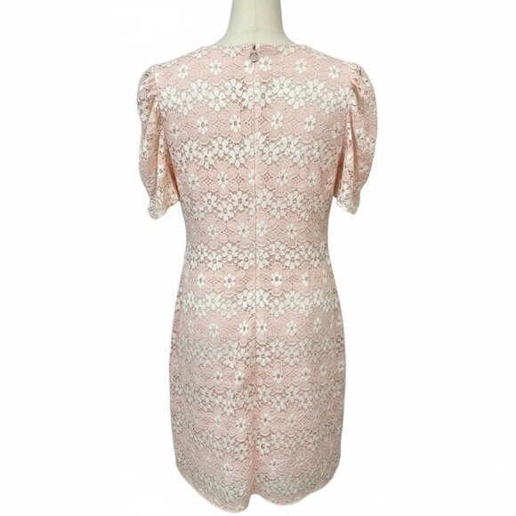 Tommy Hilfiger Lace Shift Mini Dress Bodycon Puff Sleeves Daisy Floral Preppy 4 - Picture 10 of 12